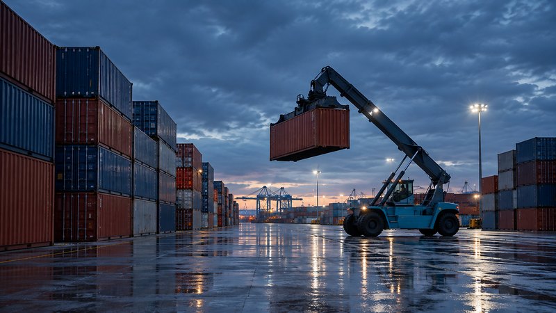 Container handling at a terminal