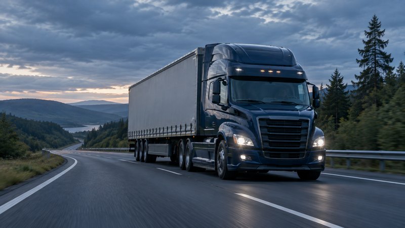 Truck on a highway